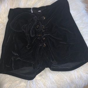 Suede lace up shorts XS-Small 24-25